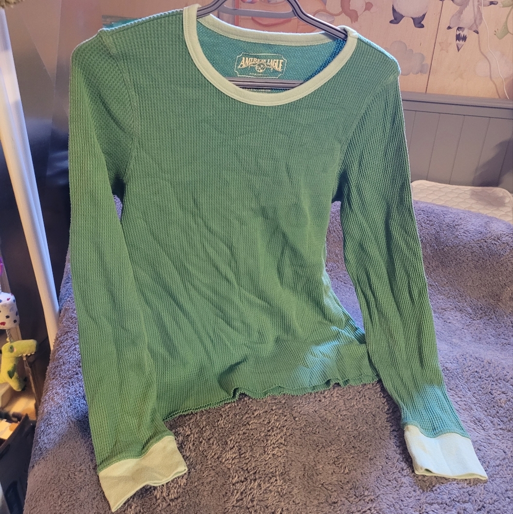 American Eagle Waffle Layers Tee